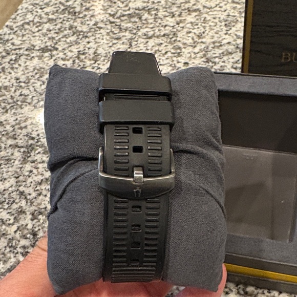 Bulova Black and Gold Skeleton Watch - Picture 3 of 7